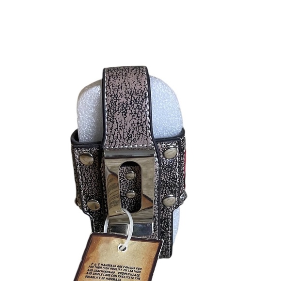 P&G Collection Western Style Case Leather  NWT Animal Print Red NWT - Picture 7 of 9